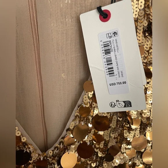 Ted Baker Gold Sequin Dress - Picture 5 of 7